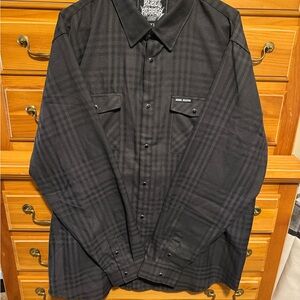 Rebel Reaper- The CASH Flannel- (A tribute to Johnny Cash) Men’s 2XL